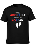 Adorable Korean Baby Footprints T-Shirt