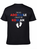 Adorable Korean Baby Footprints T-Shirt