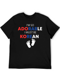 Adorable Korean Baby Footprints T-Shirt