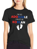 Adorable Korean Baby Footprints T-Shirt