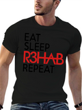 Eat Sleep R3HAB Repeat Black Graphic T-Shirt