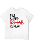 Eat Sleep R3HAB Repeat Black Graphic T-Shirt
