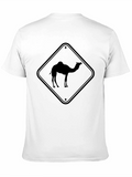 Novelty Camel Crossing Black T-Shirt