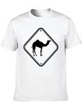 Novelty Camel Crossing Black T-Shirt