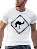 Novelty Camel Crossing Black T-Shirt