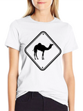 Novelty Camel Crossing Black T-Shirt