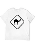 Novelty Camel Crossing Black T-Shirt