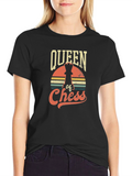 Queen of Chess Graphic Tee - Retro Style