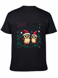 Owl Be Home Christmas T-Shirt Festive Holiday Tee