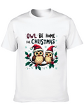 Owl Be Home Christmas T-Shirt Festive Holiday Tee