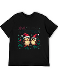 Owl Be Home Christmas T-Shirt Festive Holiday Tee