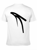 Sleek Black T-Shirt with Abstract Graphic Design
