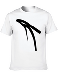 Sleek Black T-Shirt with Abstract Graphic Design
