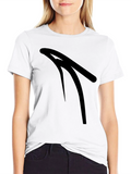 Sleek Black T-Shirt with Abstract Graphic Design