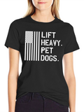 Lift Heavy Pet Dogs Black Graphic Tee