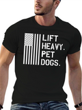 Lift Heavy Pet Dogs Black Graphic Tee