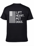 Lift Heavy Pet Dogs Black Graphic Tee