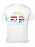 Retro Sunset Basketball Graphic Tee