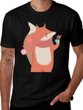 Fox with Heart T-Shirt - Cozy Comfort