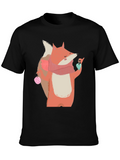 Fox with Heart T-Shirt - Cozy Comfort