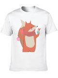 Fox with Heart T-Shirt - Cozy Comfort