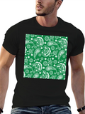 Paisley Pattern Black T-Shirt