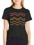 Retro Wave Graphic Black T-Shirt