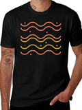 Retro Wave Graphic Black T-Shirt