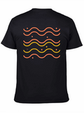 Retro Wave Graphic Black T-Shirt