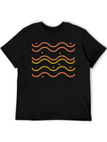 Retro Wave Graphic Black T-Shirt