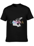 Canada Map T-Shirt - Black Graphic Tee