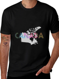 Canada Map T-Shirt - Black Graphic Tee
