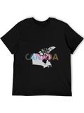 Canada Map T-Shirt - Black Graphic Tee