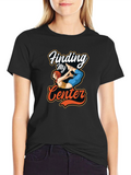 Finding My Center Yoga Black T-Shirt