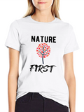 Nature First Heart Tree Graphic Tee - Black