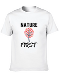 Nature First Heart Tree Graphic Tee - Black