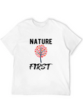 Nature First Heart Tree Graphic Tee - Black