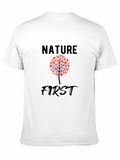 Nature First Heart Tree Graphic Tee - Black