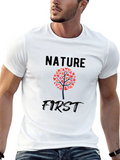 Nature First Heart Tree Graphic Tee - Black