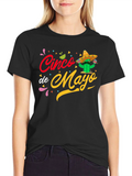 Cinco De Mayo Cactus T-Shirt - Black