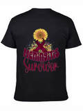 Meningitis Survivor Sunflower Ribbon T-Shirt