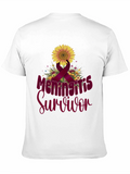 Meningitis Survivor Sunflower Ribbon T-Shirt