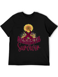 Meningitis Survivor Sunflower Ribbon T-Shirt