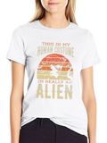 Human Costume Alien Graphic Tee
