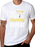 Eat Sleep Painting Repeat Graphic T-Shirt