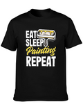 Eat Sleep Painting Repeat Graphic T-Shirt