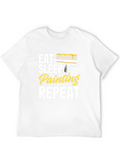 Eat Sleep Painting Repeat Graphic T-Shirt