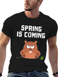 Spring is Coming Groundhog Day Graphic Tee