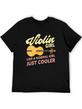 Violin Girl T-Shirt - Just Cooler Tee