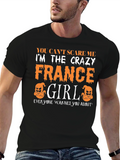 Crazy France Girl Halloween T-Shirt